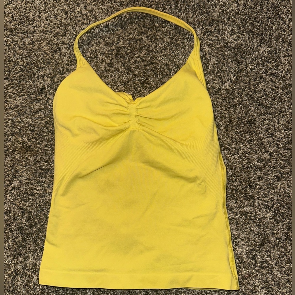 DFYNE Impact Longline Strappy Top - Yellow Size S